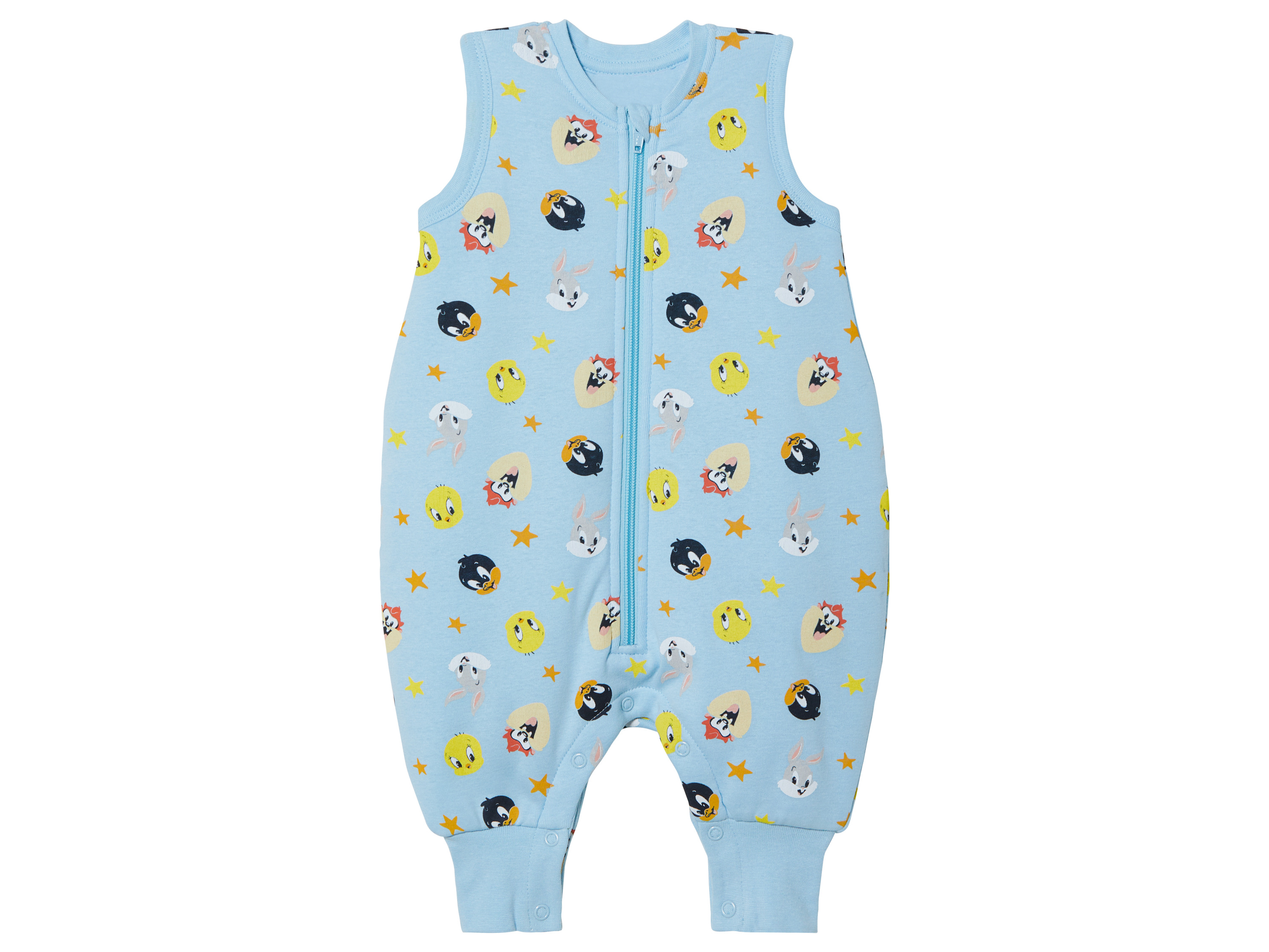 Pajacyk niemowlęcy z bawełną organiczną 62/68, Jasnoniebieski