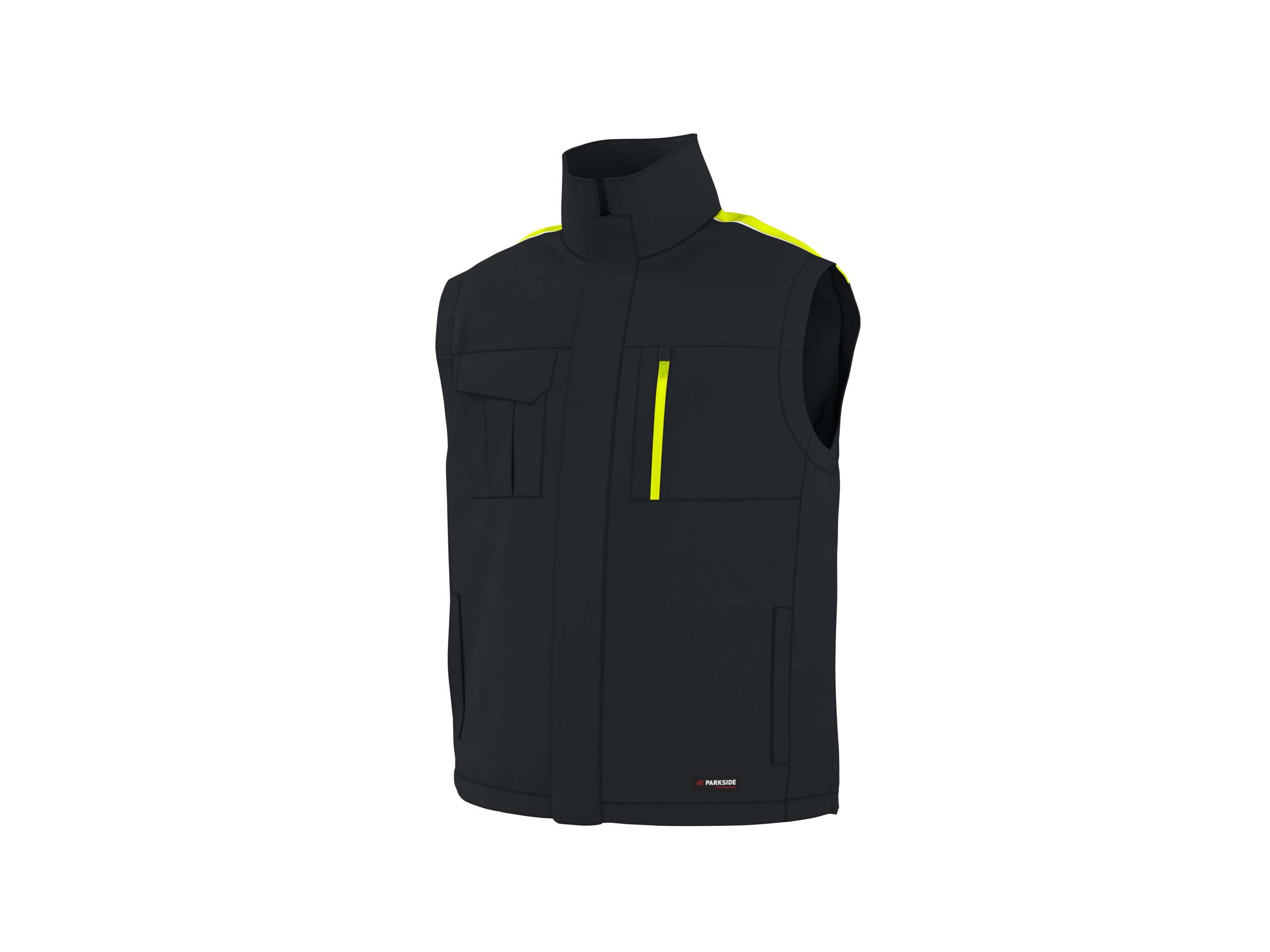 Parkside Performance Kamizelka robocza męska Czarny/ żółty, Xl56/58
