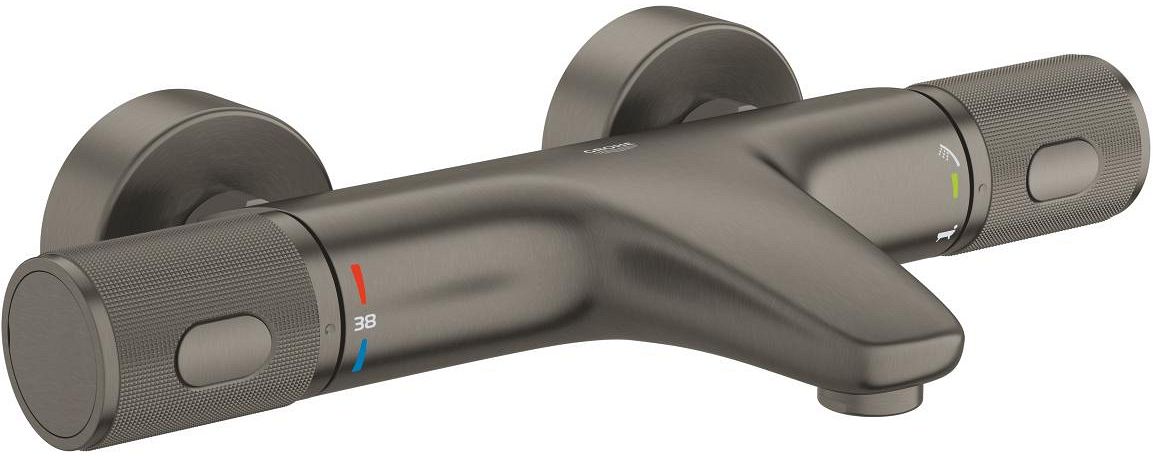 Darmowa Dostawa - Bateria wannowo-prysznicowa ścienna z termostatem brushed hard graphite Grohe Precision Feel 34788AL0