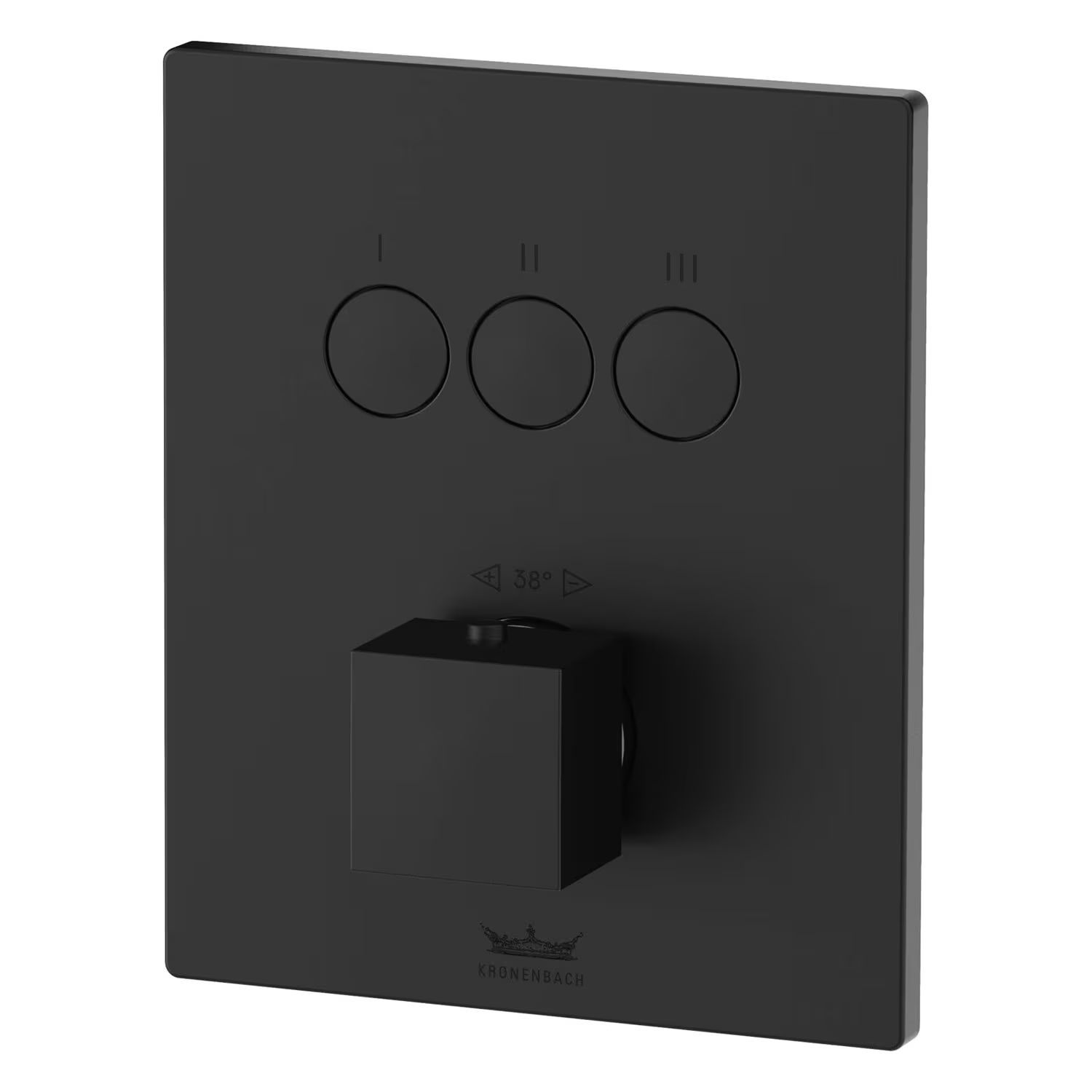 Darmowa Dostawa - Bateria wannowo-prysznicowa podtynkowa z termostatem czarna Kronenbach Smart Push 19046003SM