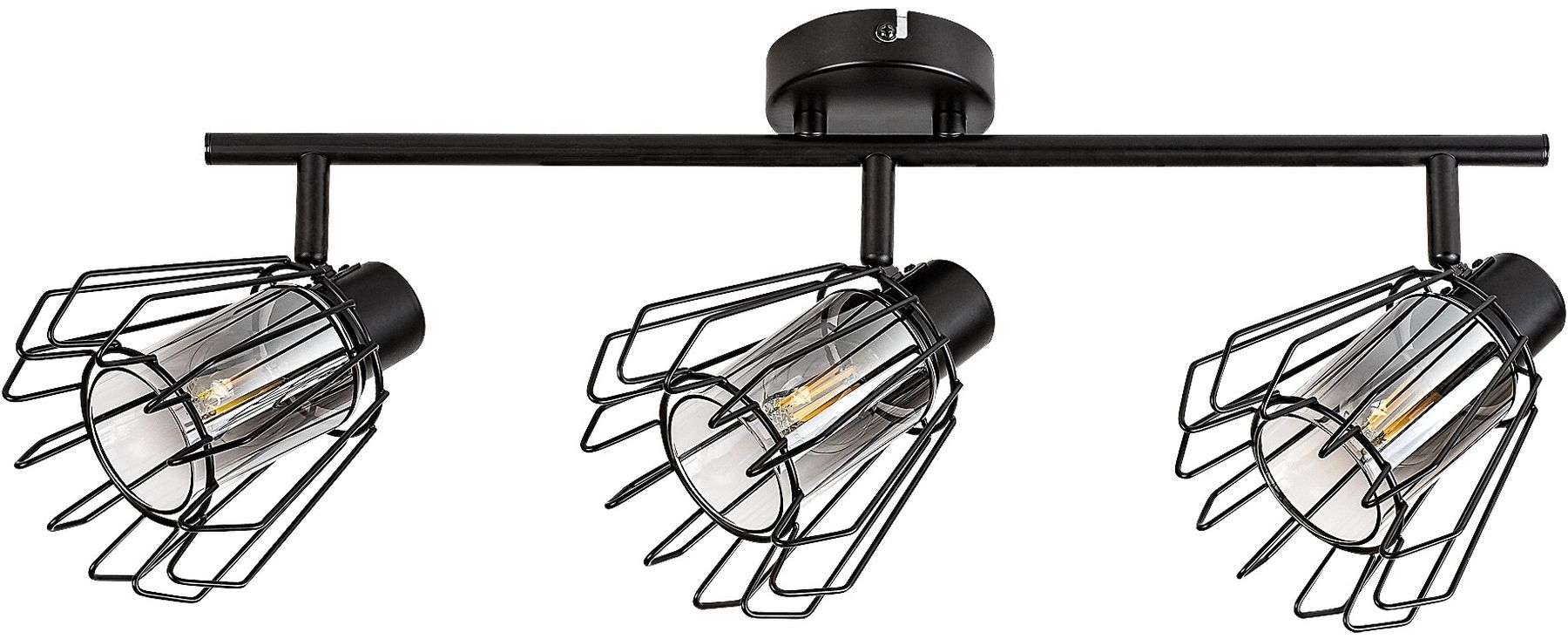 Darmowa Dostawa - Lampa podsufitowa 3x40 W czarna-przydymiona Rabalux Emerencia 73069