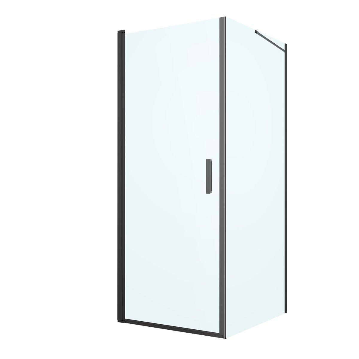 Darmowa Dostawa - Kabina prysznicowa 80x100 cm prostokątna czarny mat/szkło przezroczyste Oltens Rinnan 20215300