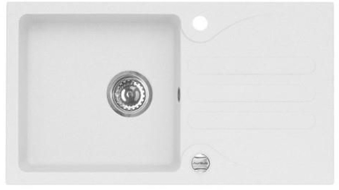 Darmowa Dostawa - Zlewozmywak granitowy 77x43 cm biały Alveus Galapagos 1513011