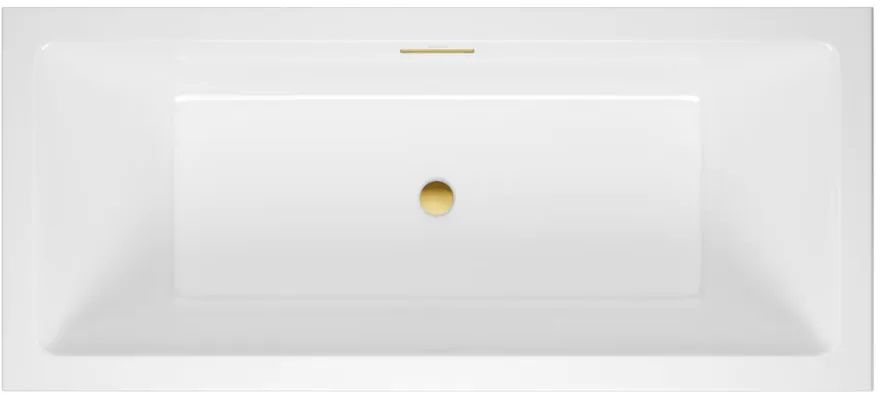 Darmowa Dostawa - Wanna prostokątna z kompletem odpływowym 159.5x75 cm biały Excellent Heaven Slim WAEXHEV16WHS/ARINFLOWGL