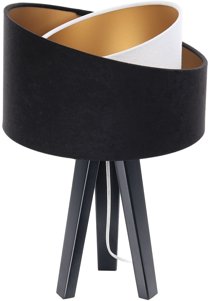Darmowa Dostawa - Lampa stołowa 1x60 W biała-czarna-złota BPS Koncept Galaxy 060S025CZ