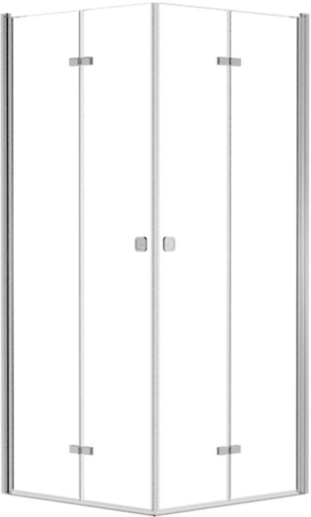 Darmowa Dostawa - Kabina prysznicowa 90x90 cm kwadratowa chrom połysk/szkło przezroczyste Besco Exo-H KEH90195