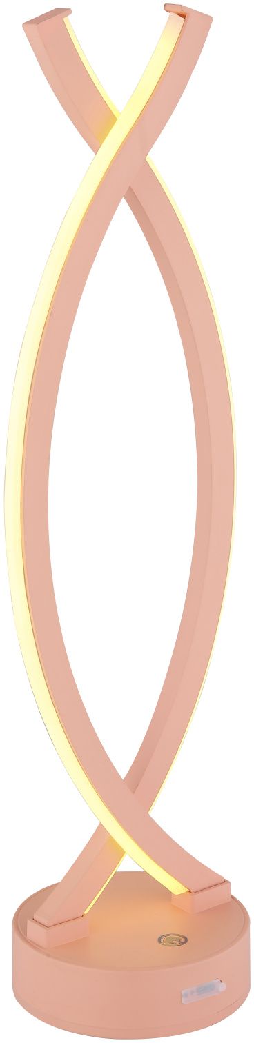 Darmowa Dostawa - Lampa stołowa 1x1 W biała-koralowa Globo Lighting Hela 58457P