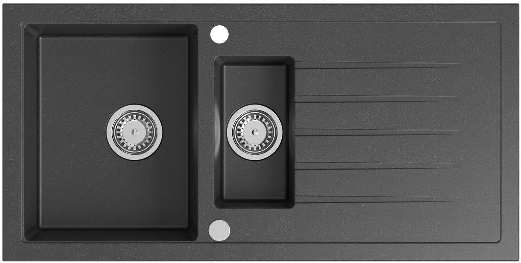 Darmowa Dostawa - Zlewozmywak granitowy 100x50 cm czarny Sapho GR1334