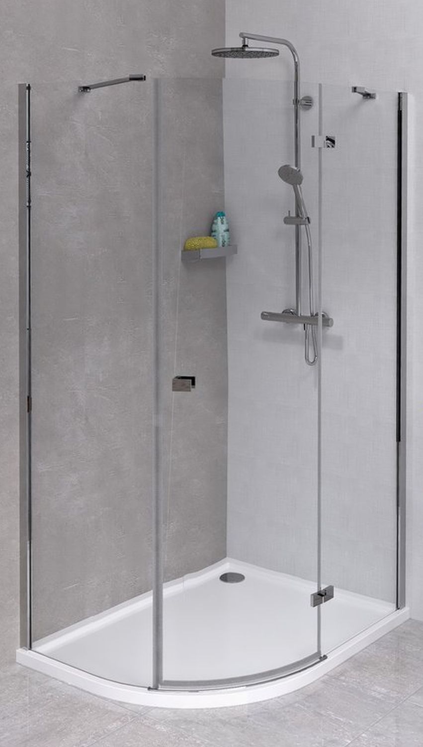 Darmowa Dostawa - Kabina prysznicowa półokrągła 100x90 cm chrom Polysan Fortis Line FL5090R