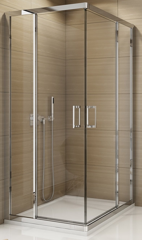 Darmowa Dostawa - Drzwi prysznicowe 120 cm uchylne srebrny połysk/szkło przezroczyste Ronal TOP-Line TED2G12005007