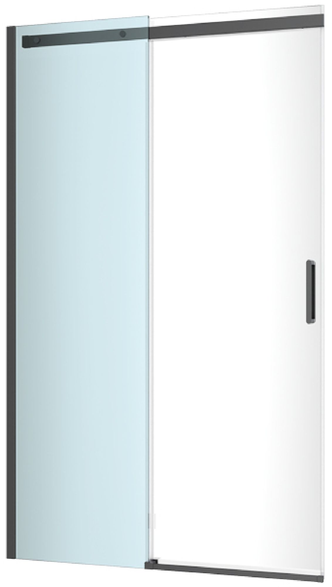 Darmowa Dostawa - Drzwi prysznicowe 120 cm rozsuwane czarny mat/szkło przezroczyste Excellent Rols KAEX26121200LP22BL