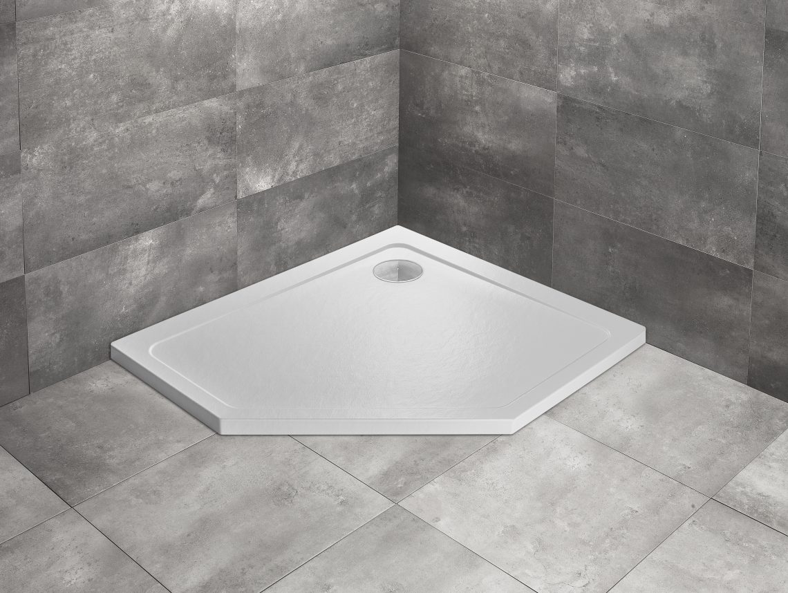 Darmowa Dostawa - Brodzik pięciokątny 100x80 cm biały Radaway Doros PT E SDRPT10800104SL