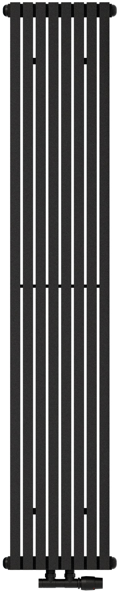 Darmowa Dostawa - Grzejnik pokojowy 180x28.3 cm podłączenie dolne czarny AG Evo Line Eterna Duo AGETVD180289005T