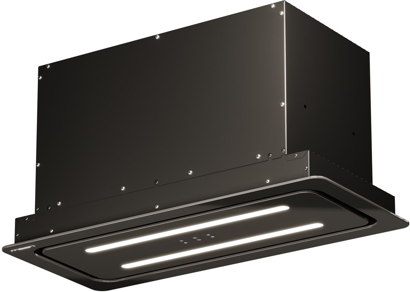 Darmowa Dostawa - Okap kuchenny 59.6 cm podszafkowy czarny Maan Eos OEOS60HGGCS3MCKSB2LSILEO