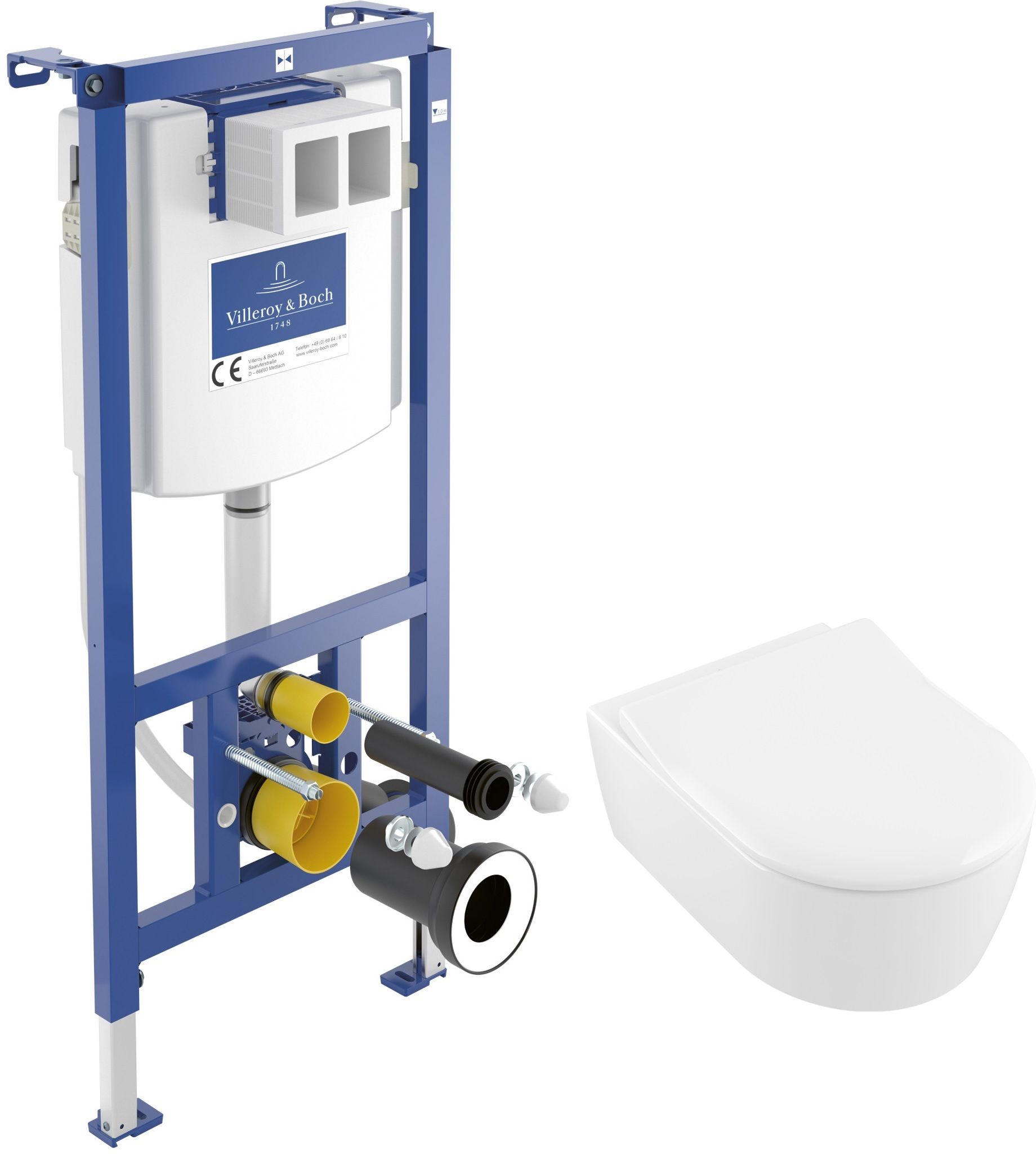 Darmowa Dostawa - Zestaw WC stelaż z miską i deską Villeroy & Boch ViConnect abset9682