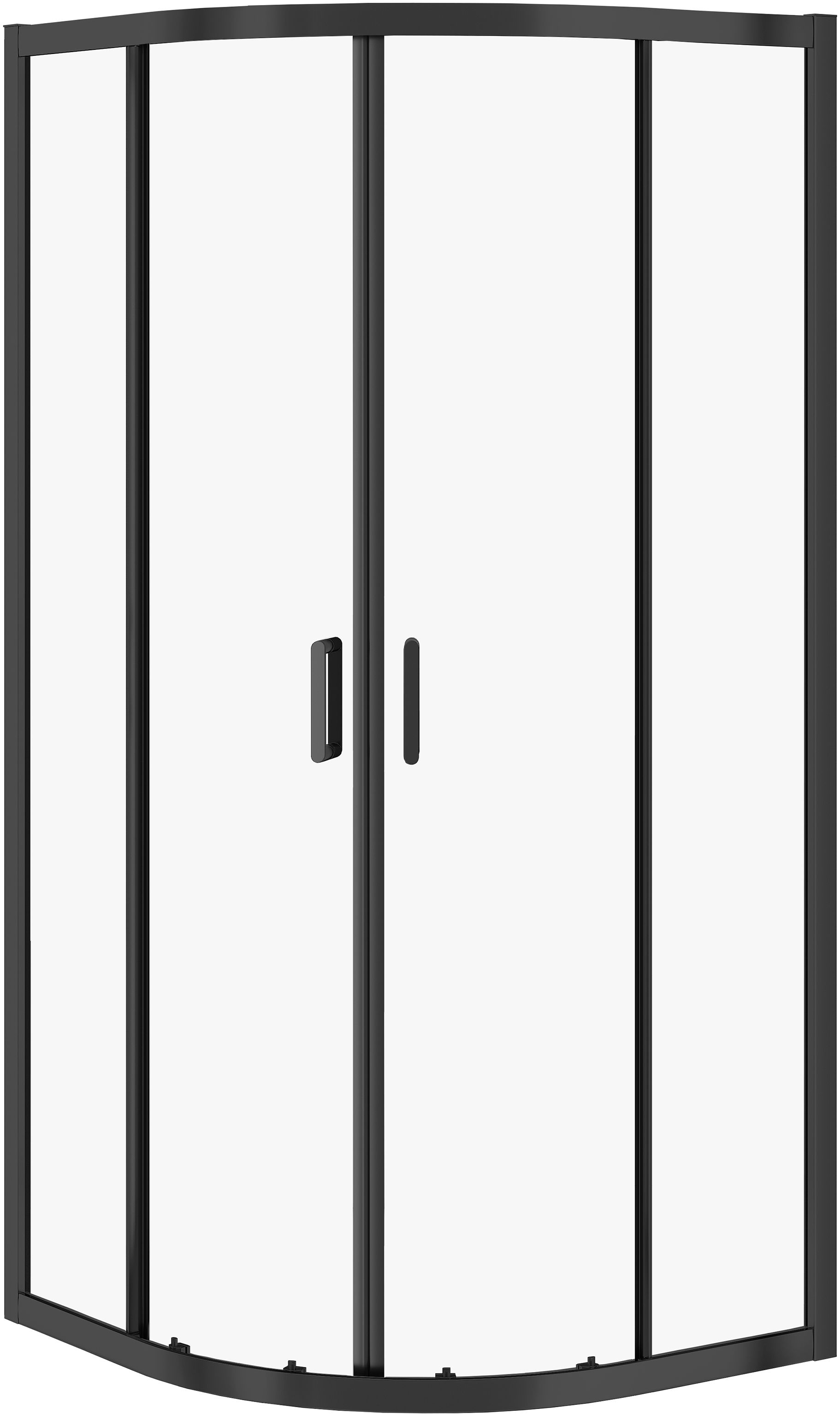 Darmowa Dostawa - Kabina prysznicowa 90x90 cm półokrągła czarny mat/szkło przezroczyste Cersanit Arteco S913014