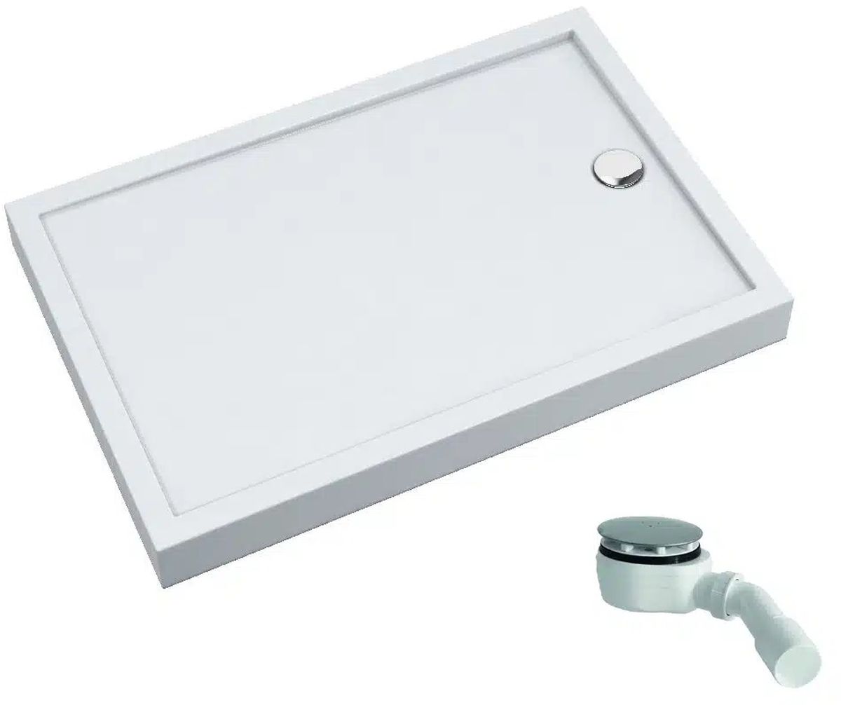 Darmowa Dostawa - Brodzik prostokątny z syfonem 100x90 cm biały Schedpol Competia New 34845