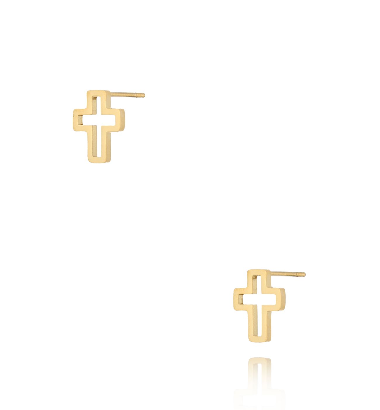 Kolczyki złote wkrętki krzyżyki Larissa KSA1027
