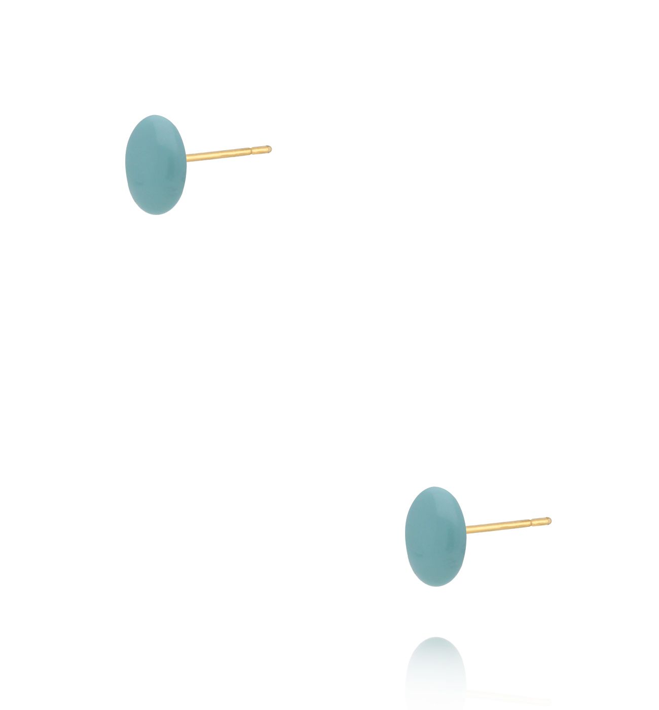 Kolczyki wkrętki z niebieską emalią KSY0367