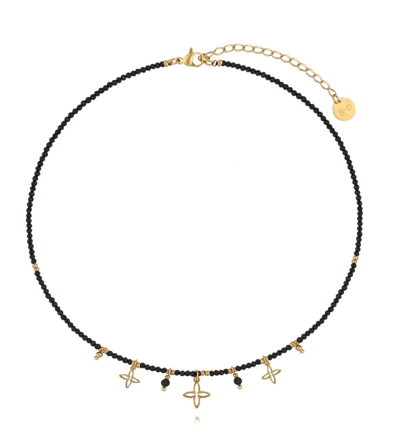 Naszyjnik z turmalinami i koniczynkami - By Dziubeka