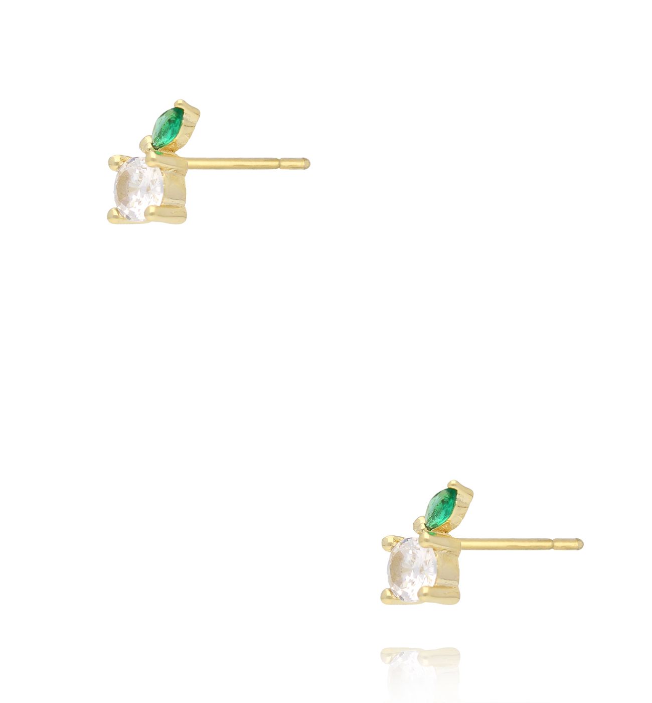 Kolczyki wkrętki z cyrkoniami - By Dziubeka