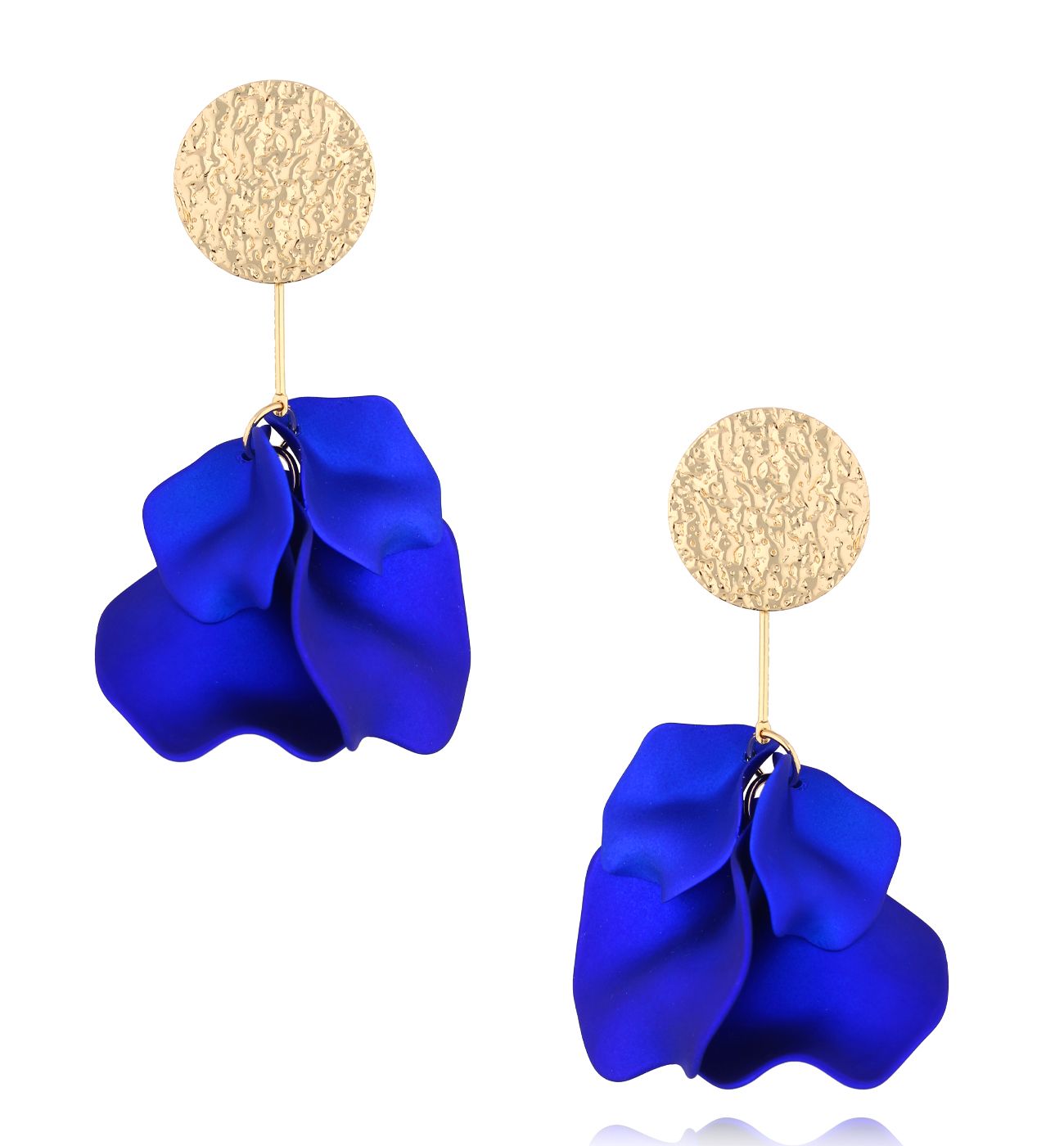Kolczyki niebieskie z płatkami Varginha KFF0224