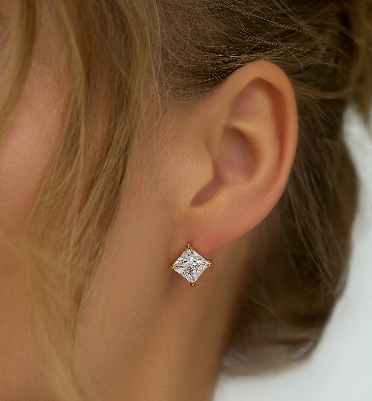 Kolczyki wkrętki z kryształami - By Dziubeka