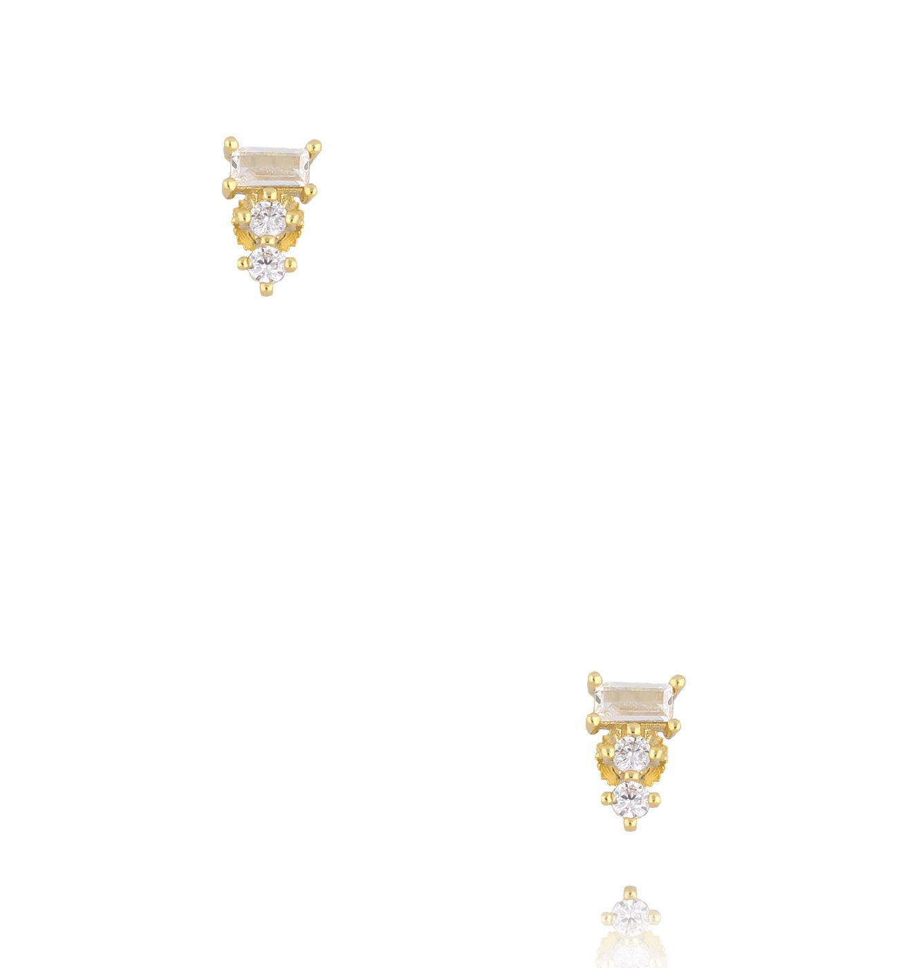 Kolczyki wkrętki z kryształkami - By Dziubeka