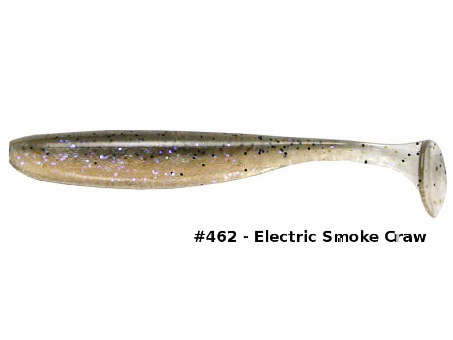 Keitech Guma Easy Shiner 4'' 10cm Electric Smoke Craw
