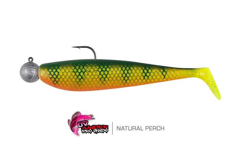Fox Rage Guma Loaded Zander Pro Shads Natural Perch 12cm 4/0 15g