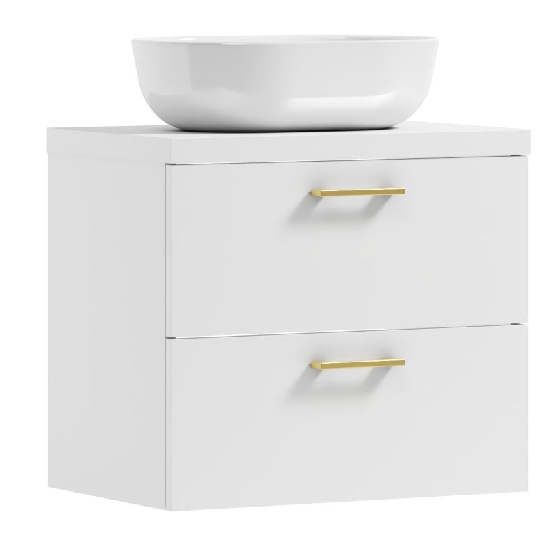 Szafka łazienkowa wisząca LUNA 50 biała z umywalką Blanco 1 szt.