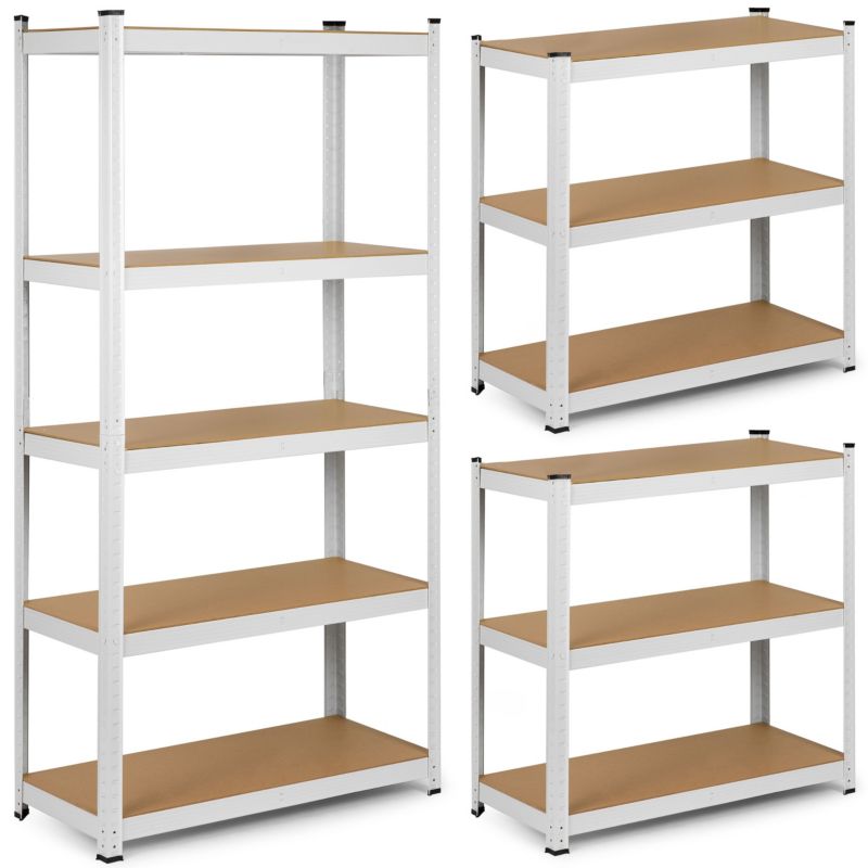 Regał magazynowy Humberg 180x90x40 cm metalowy biały 5 półek 175 kg 1 szt.