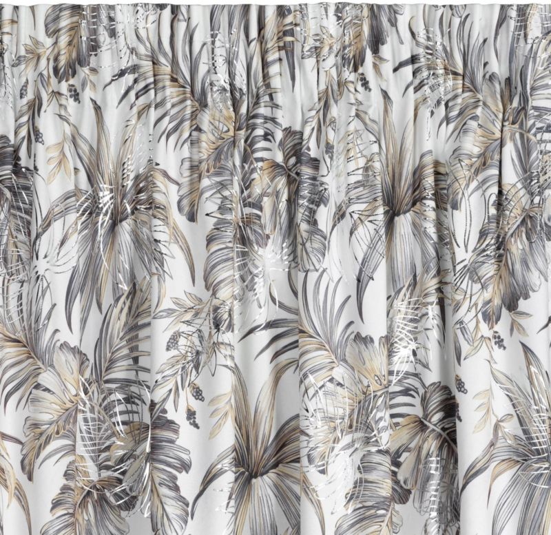 Zasłona Rodos 140 x 270 cm biała / srebrna