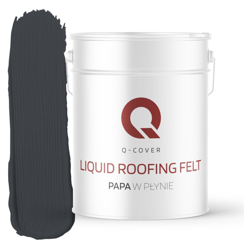 Papa w Płynie Uszczelniacz do Dachów Q-Cover Stalowy RAL7024 13KG