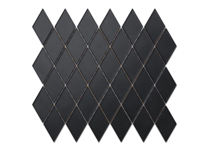 Mozaika szklana Ilcom karo romb czarny soft black 25.0 x 29.2 cm 1 szt.