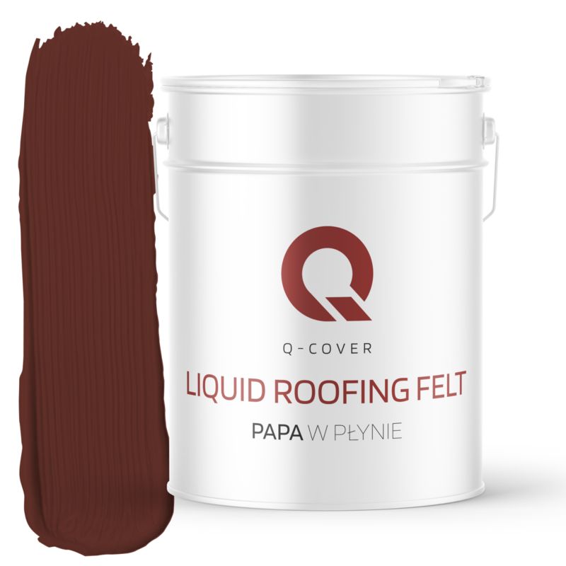 Papa w Płynie Uszczelniacz do Dachów Q-Cover Brąz RAL8012 13 kg
