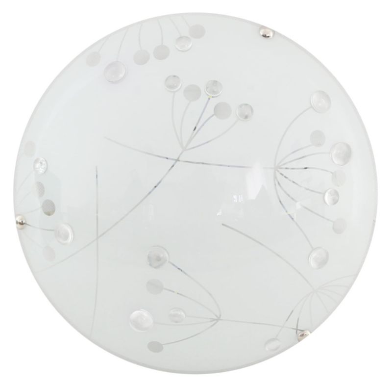 Plafon Candellux Floral biały LED 10W 6500K 660lm IP20 wym: 9 x 30 x 30 cm szkło - 1 szt.