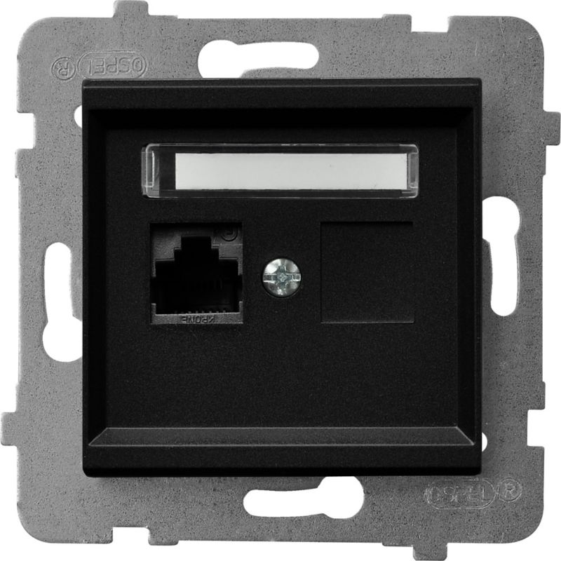 Gniazdo komputerowe Ospel As kategoria 5 e czarne