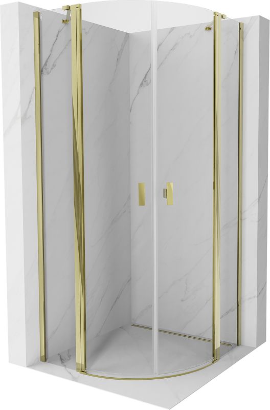 Kabina prysznicowa półokrągła Mexen Mist złota 100 x 100 cm 1 szt