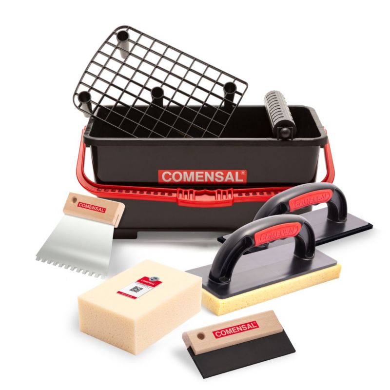 Zestaw glazurniczy COMENSAL narzędzia do fugowania w wiadrze 12l S+ 8 el. 1 zestaw