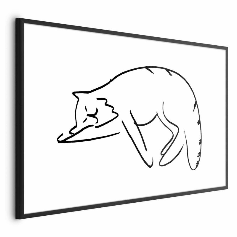 Plakat Artgeist Kocie sny 90x60 cm z ramą czarną 1 szt