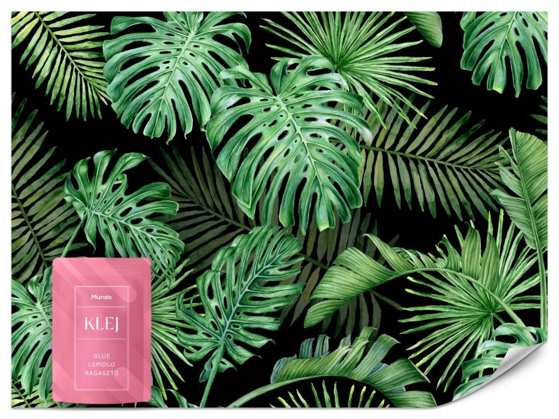 Fototapeta Muralo Liście Egzotyczne Tropikalna Natura Do Sypialni 250x175 cm 1szt.