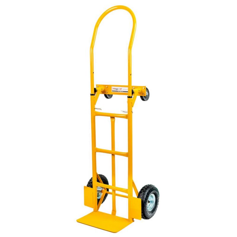 Wózek Mega-M transportowy magazynowy młynarka 2w1 rozkładany żółty 250 kg 1szt.