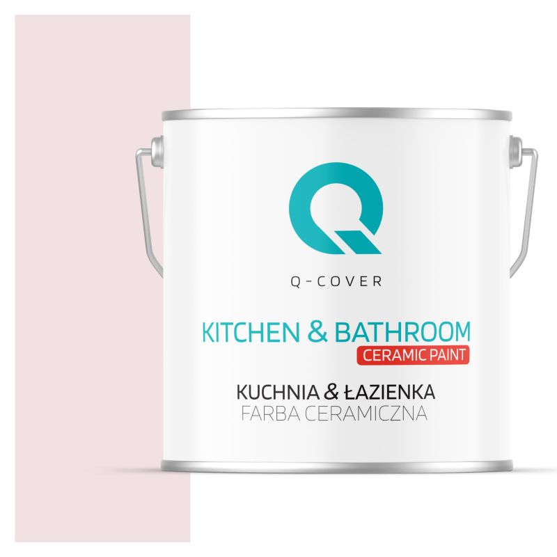 Farba Ceramiczna Kuchnia & Łazienka Q-Cover Biel złamana w róż H3678 Głęboki Mat 5L