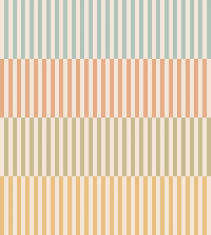 fototapeta ESTAhome paski żółtym,zielonym,niebieskimIpomarańczowym 2.5 x 2.79 m - 1 rol.