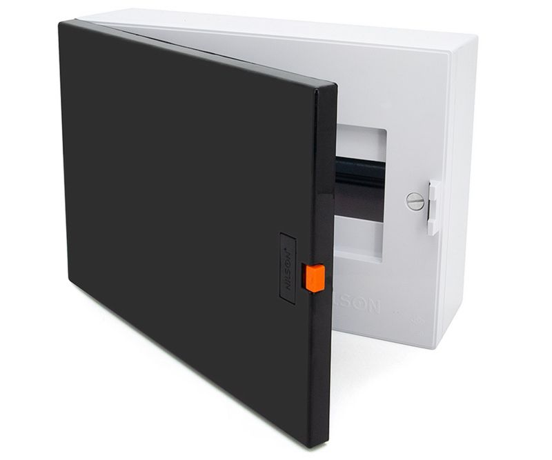 Rozdzielnica elektryczna, skrzynka natynkowa NILSON 32881012, 12-modułów IP40, szyna TH, obudowa ABS z poziomnicą, 1 szt.