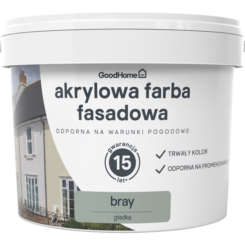 Farba elewacyjna GoodHome akrylowa bray 10 l