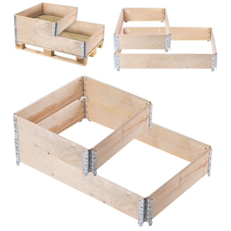 Nadstawka Paletowa KADAX 60x80cm + 120x80cm Pojemnik Na Paletę Grządka Zestaw 1szt.