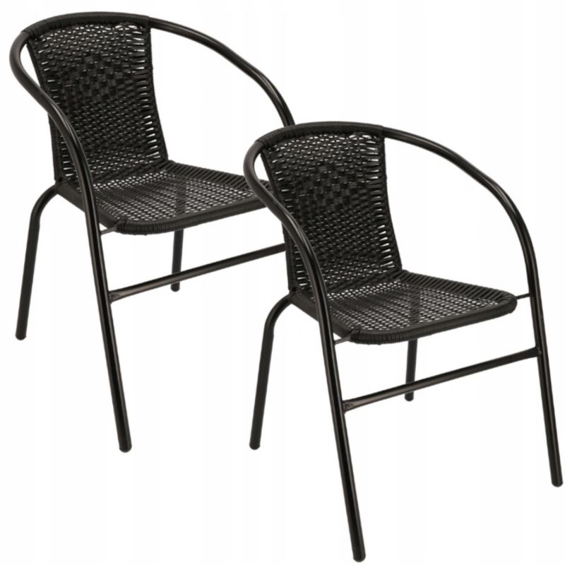 Krzesło ogrodowe JUMI balkonowe na balkon taras technorattan fotel 2 szt.