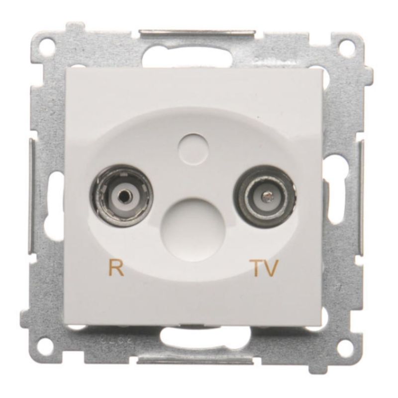 Gniazdo Antenowe Końcowe 1X Simon 54 R-TV Białe Podtynkowe 1 szt.